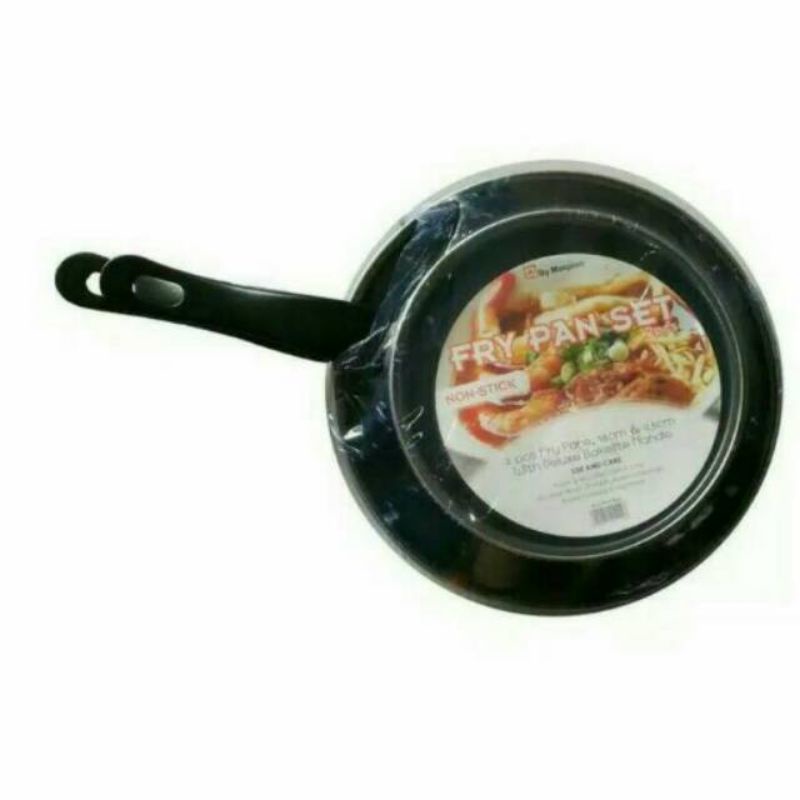 Merpati Store - Teflon Anti Lengket 2 Pcs Fry Pan Set Ukuran Sedang Dan Besar By Maspion