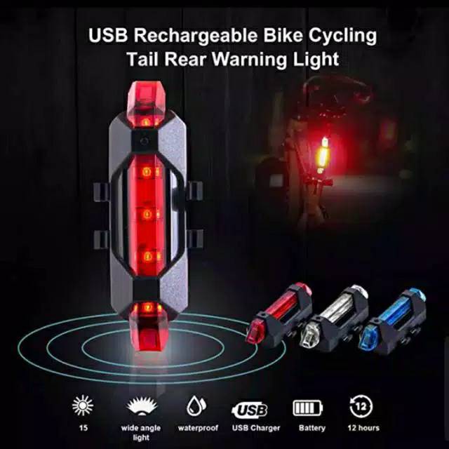 Lampu sepedah charger USB