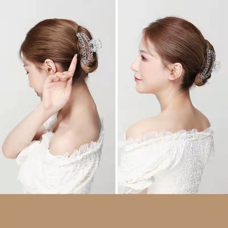 Jepit Rambut Bolong Transparan Gaya Korea - Jedai Salon Retro Import