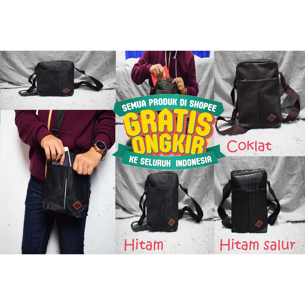 FREE ONGKIR tas selempang pria slingbag waistbag slempang cowok terbaru Punggung Vans