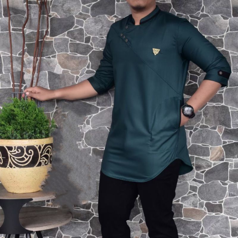 Baju Koko KURTA Pakistan TOYOBO Tangan Pendek Super Premium Terbaru Qurta Pria Dewasa Irsyad Elzaura