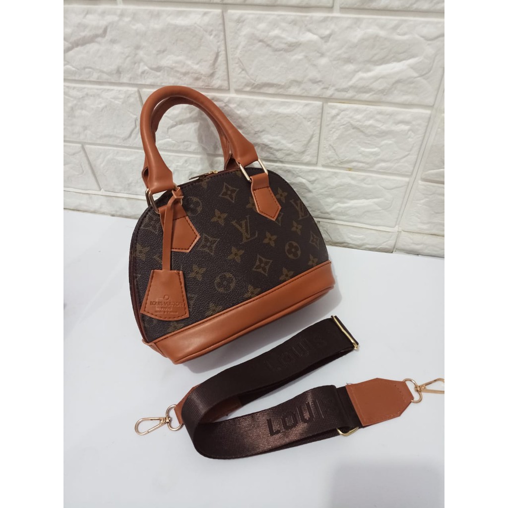 Tas Wanita Lokal rasa import tas Lv alma mini Damier/monogram