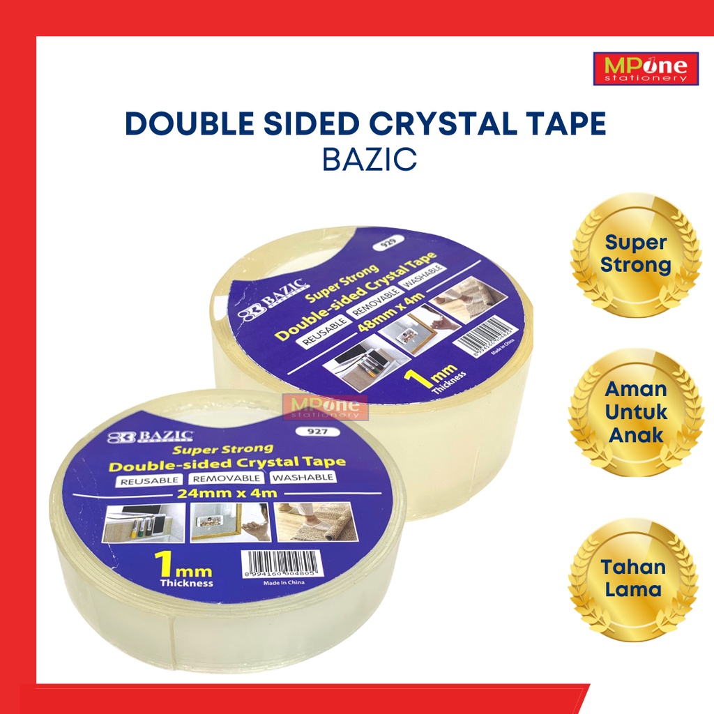 

Double Sided Crystal Tape Bazic / Perekat 2 Sisi / Isolasi 2 Sisi Solatip Tape