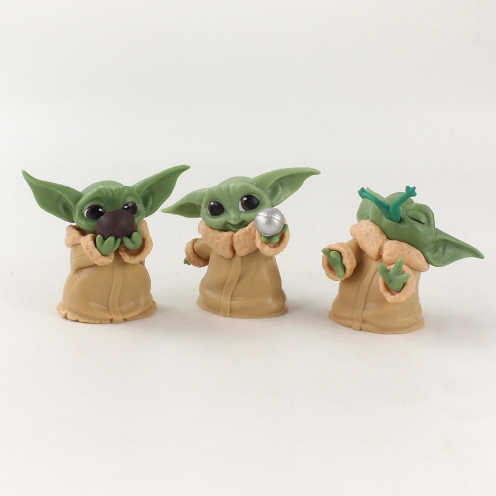 6pcs / set Mainan Action Figure Baby Yoda Grogu Mandalorian 4-7cm Untuk Hadiah Ulang Tahun Anak