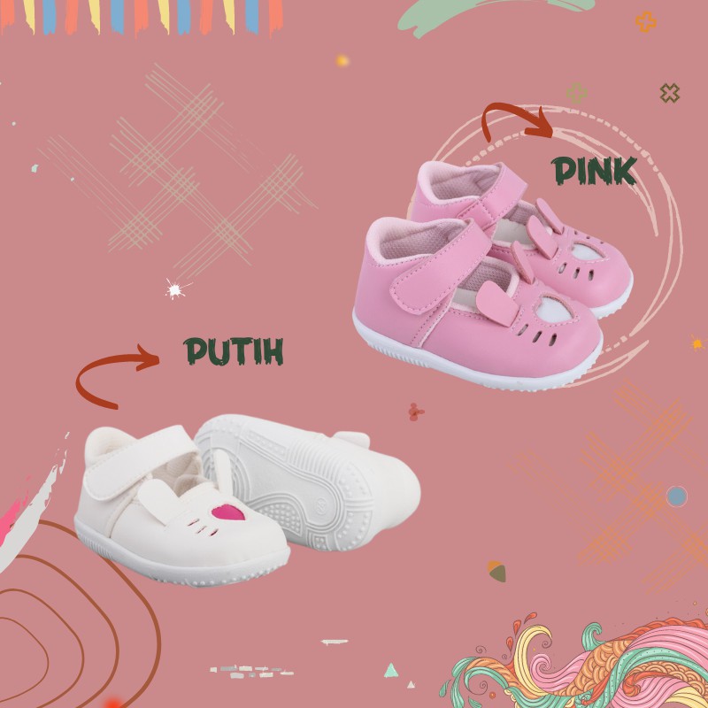 Sepatu sandal anak perempuan bunyi lucu dan ringan C08