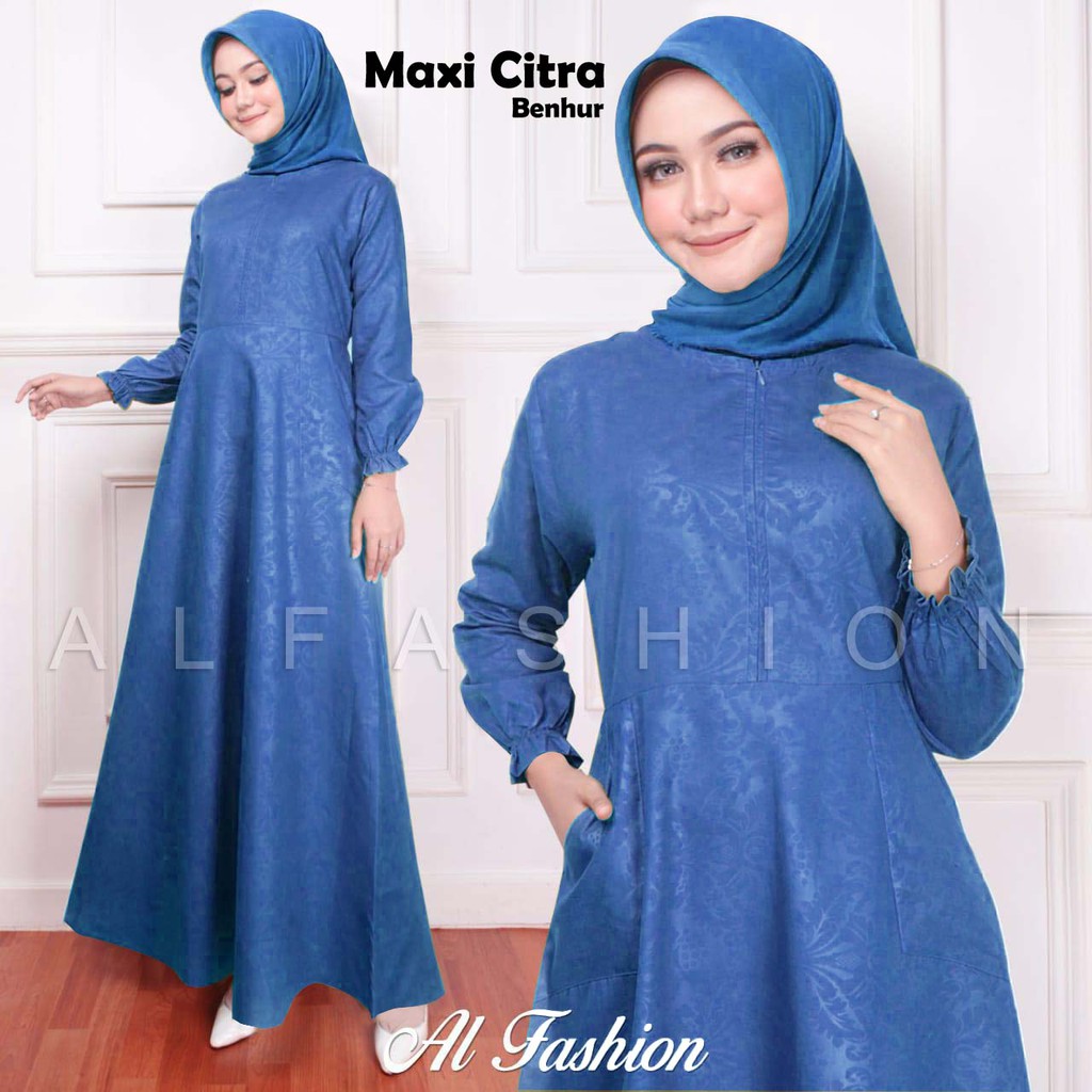 ABA agen baju HOMEDRESS muslim GAMIS wanita POLOS CITRA EMBOS ( DAPAT GAMIS AJA )-6