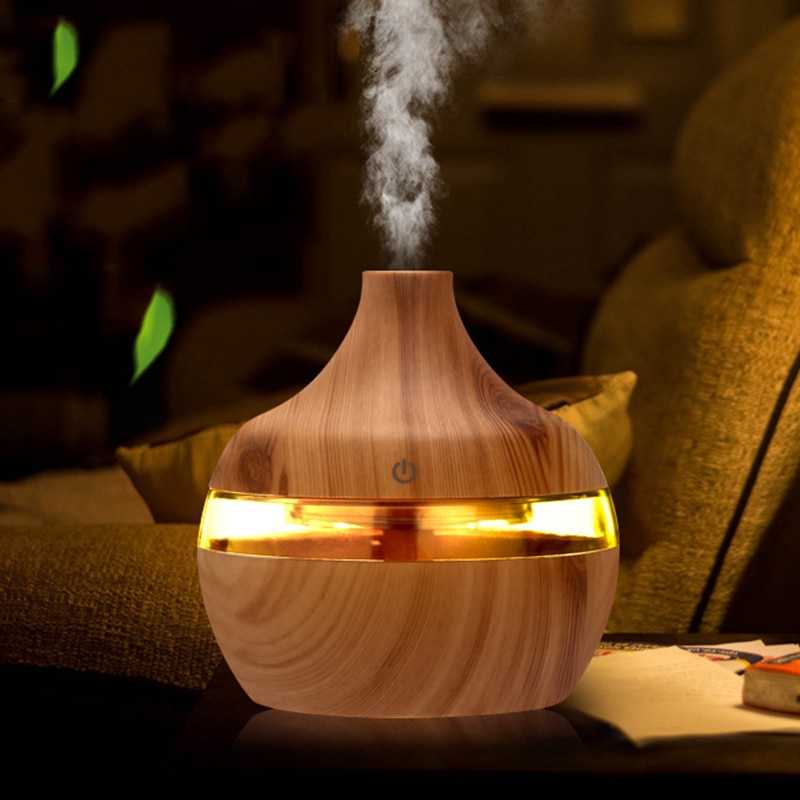 Humidifier Diffuser/Diffuser Aromaterapi/Aromatherapy Diffuser Ultrasonic Wood Kayu LED
