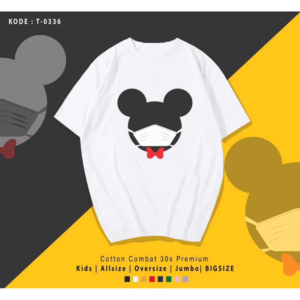 MASKER MICKEY / TERMURAH / PREMIUM BAJU KAOS  / T-SHIRT / KATUN LENGAN PENDEK / TUMBLR TEE