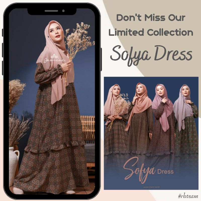 Jasmine_Official Baju Muslim Motif Baju Batik Sofya Dress Jasminebylidia
