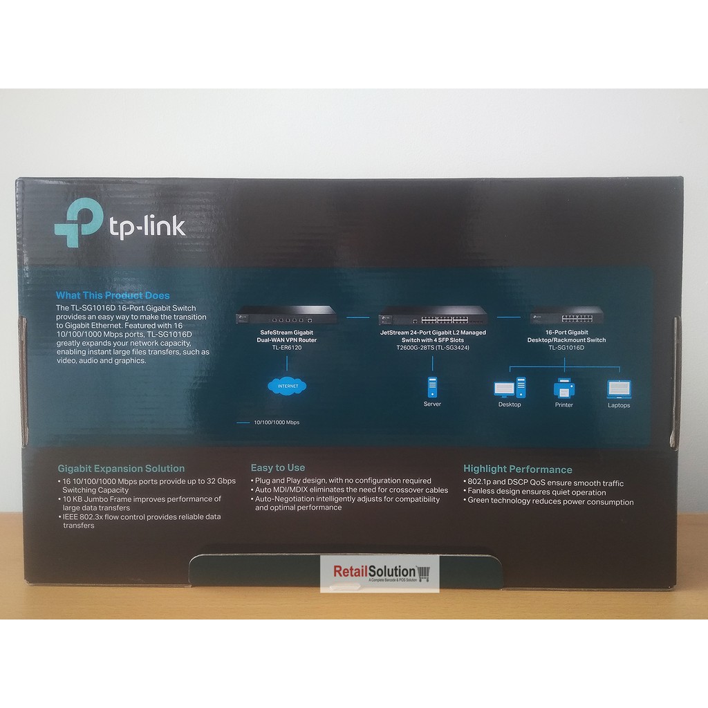 TPLINK TLSG1016D - Switch 16 Port Gigabit Unmanaged TP LINK TL-SG1016D