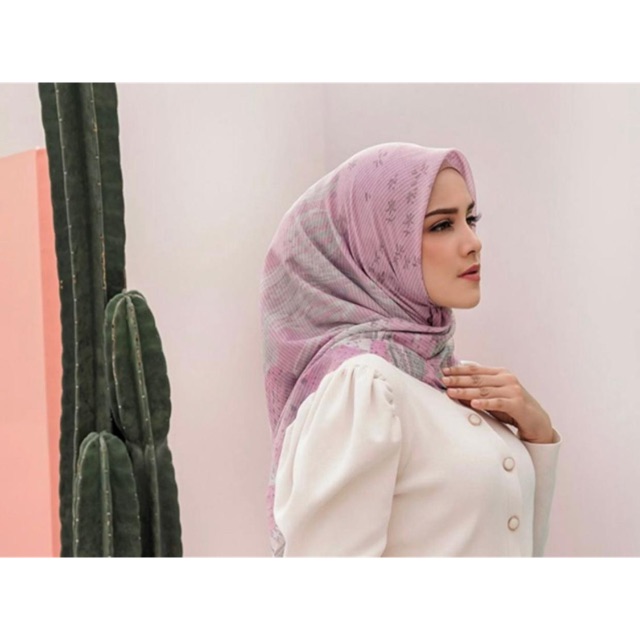 Buttonscarves opuntia voal lilac (pink)