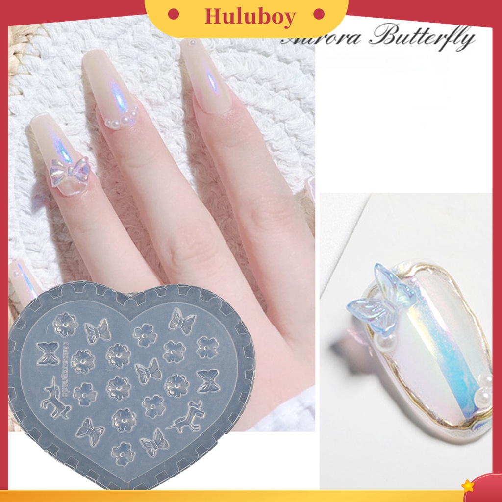 Huluboy Huluboy♡ Cetakan Silikon Bentuk Hati 3D Untuk Dekorasi Nail Art