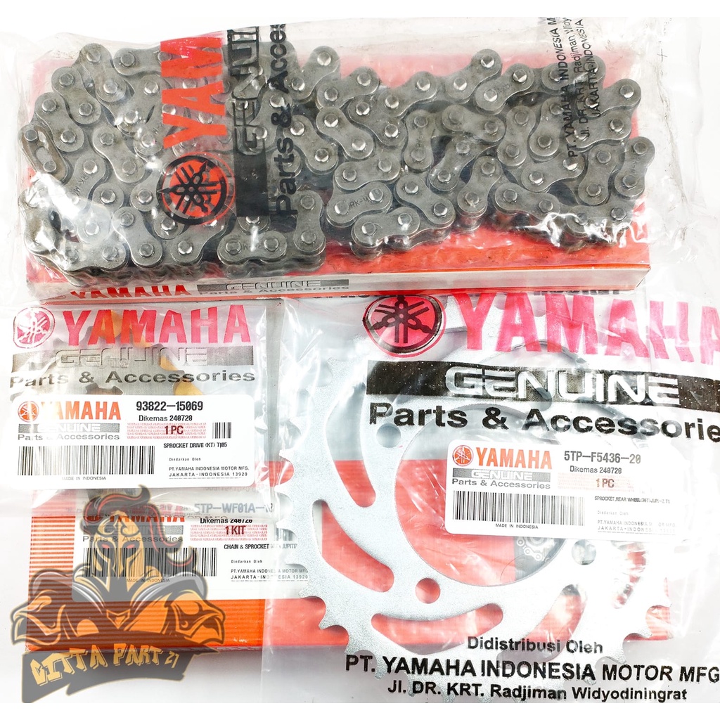 GEAR SET YAMAHA 5TP KUALITAS ASLI ORIGINAL YAMAHA  sangat bagus, presisi kokoh tidak bunyi atau berisik GEAR SET JUPITER Z JUPITER Z BURHAN VEGA R NEW FIZR CRYPTON ALFA