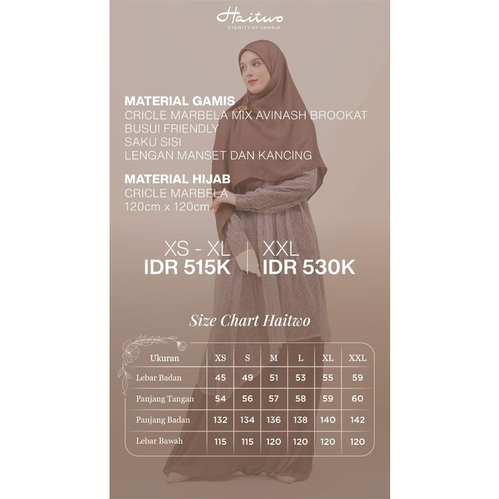 Haitwo Gamis EMERALD 12 Bahan Circle Marbela Dress Kondangan Elegant st Hijab By Haitwo bisa COD