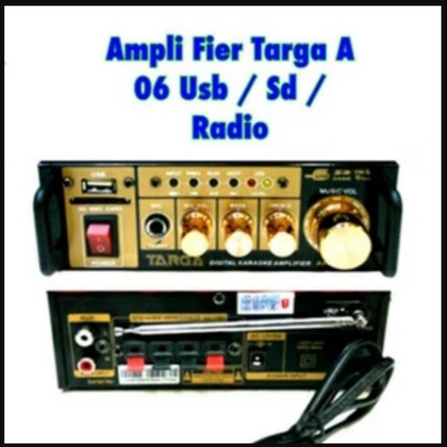 Amplifier power mixer karaoke mini targa a 06 
