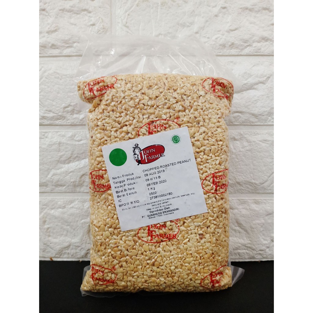 

Chopped Roasted Peanut(Kacang Cacah John Farmer) 1kg -Terlengkap-Termurah-Berkualitas