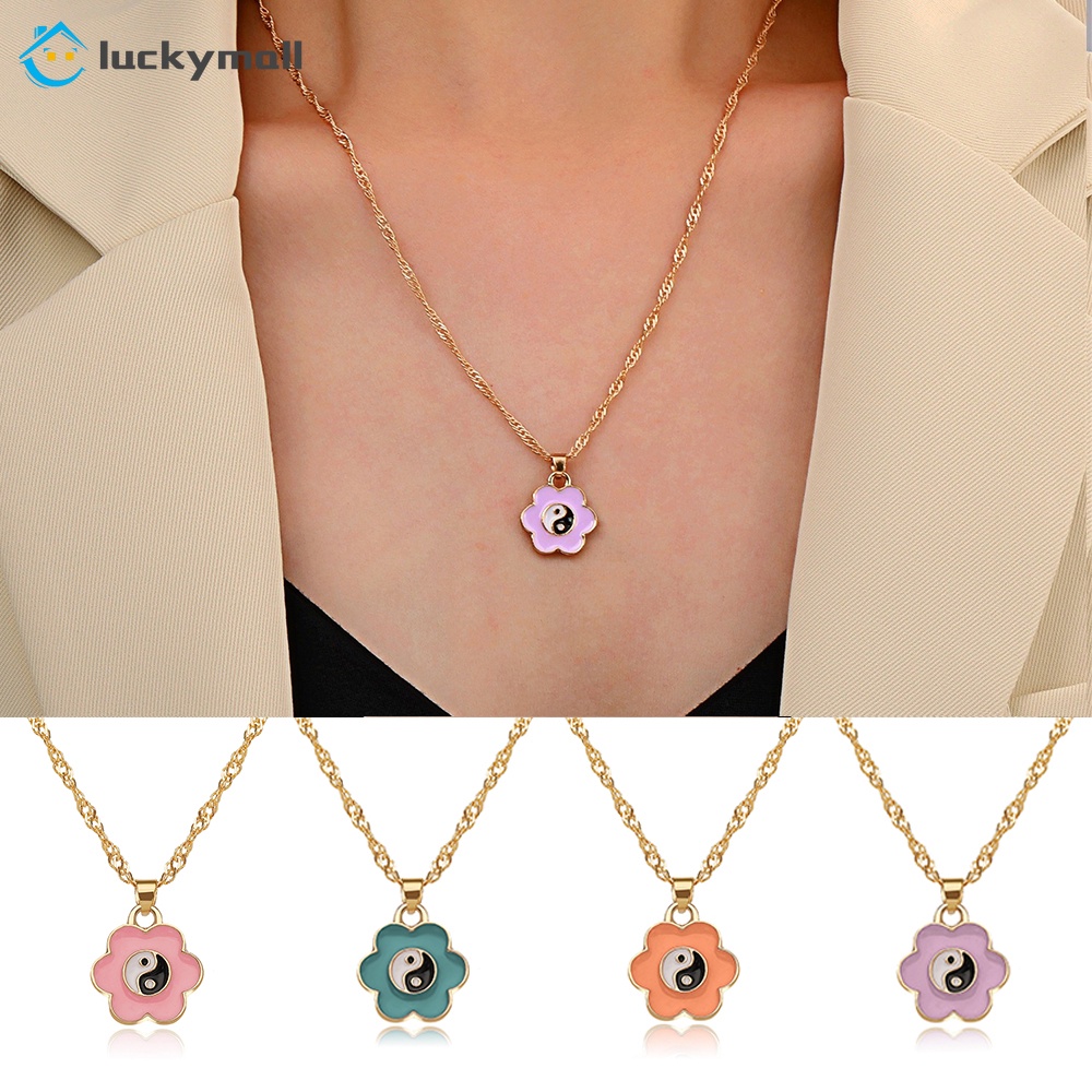 Gift Collar Alloy Chain Choker Jewelry Accessories Creative Gold Necklaces Tai Chi Pendant Necklace for Women