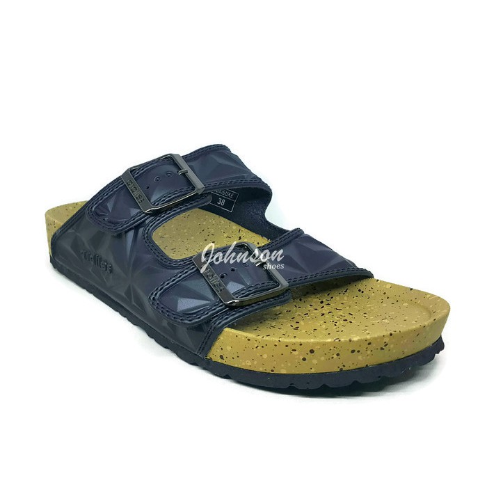 [ Johnson Shoes ] Sendal / Sandal Kulit Pria Kasual ARDILES - DAISUKE Hitam 100% ORIGINAL