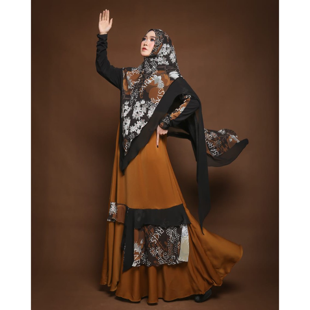 Dhanisa set Syari Exclusive by Sarkis Hijab Gamis Syari Premium