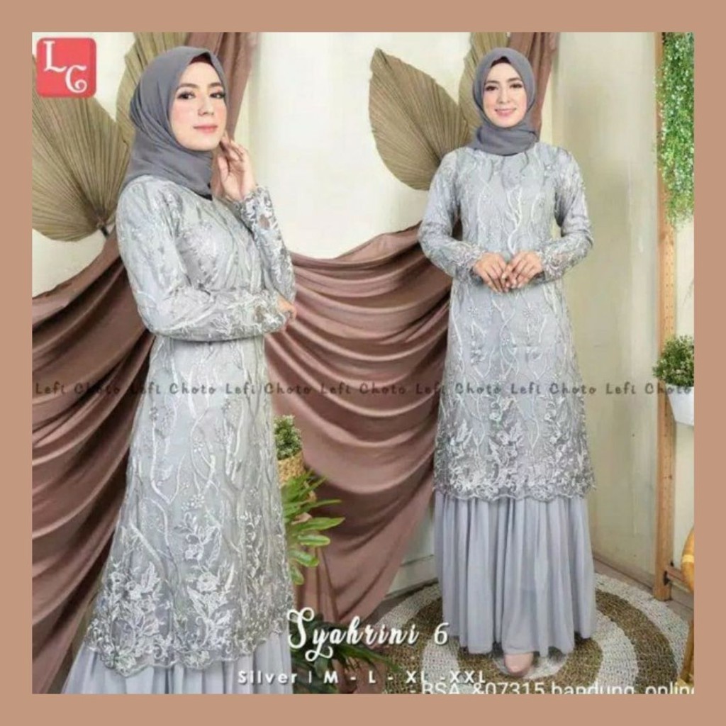 (BISA COD) Gamis Modern Syahrini 6 / Dress Modern / Gaun Pesta Muslim MasaKini