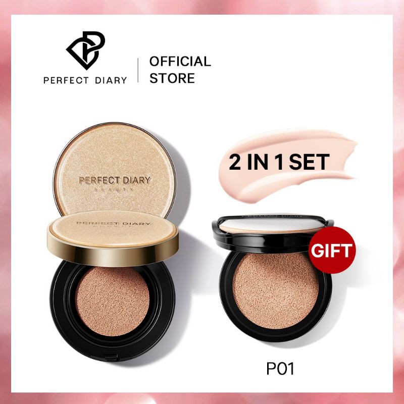 Perfect Diary Cream Air Cushion Foundation Long Lasting Radiance Skin