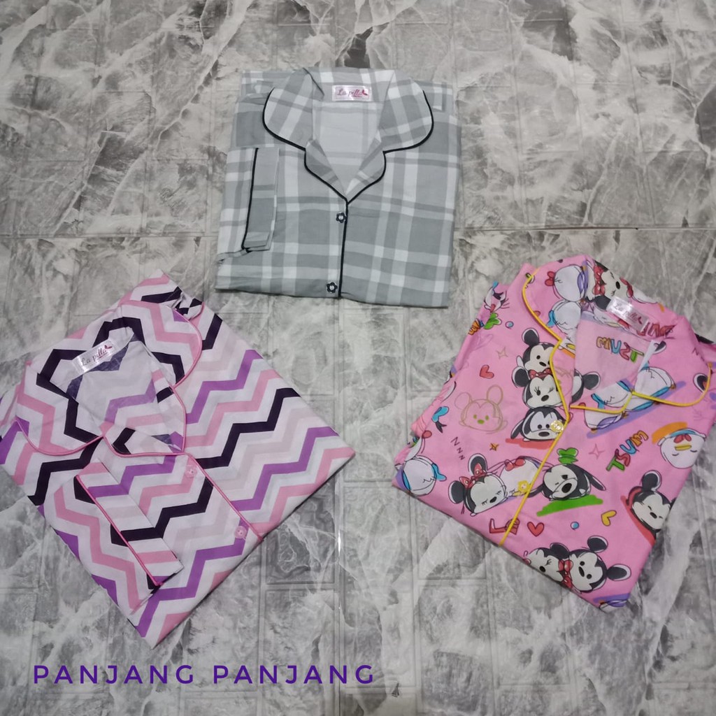 LA PILLA PIYAMA SET MODEL PANJANG PANJANG