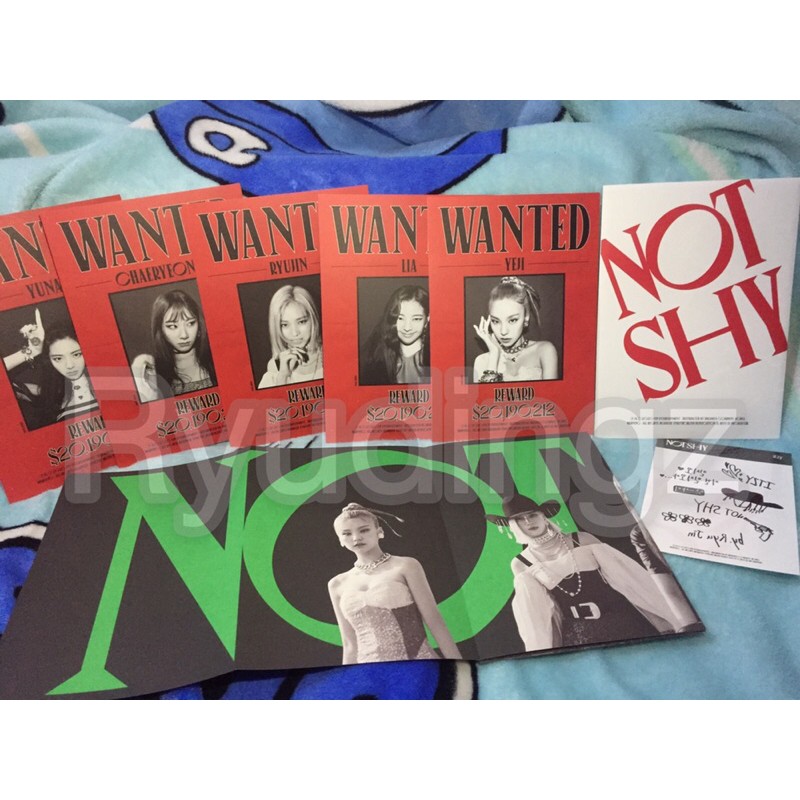ITZY NOT SHY POSTCARD, TATTOO RYUJIN EDITION