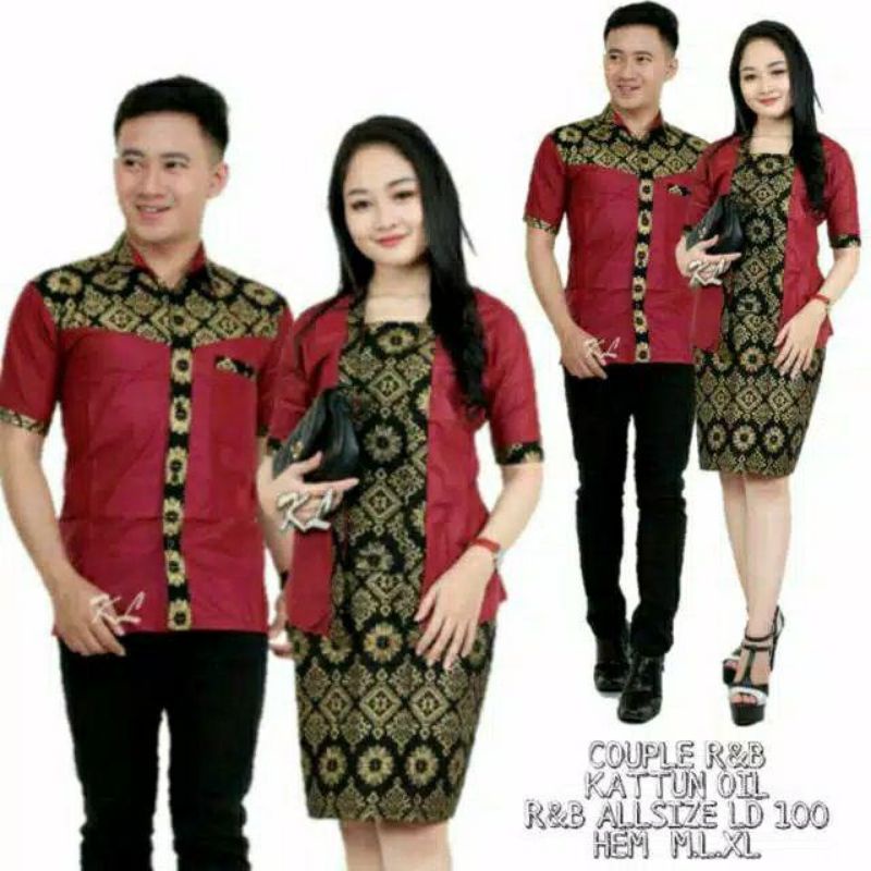 COUPLE RNB SPAN KOMBINASI COUPLE BATIK R&amp;B COUPLE SPAN BATIK