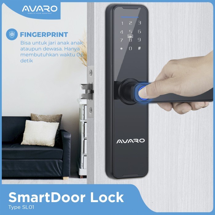 AVARO Smart Door Lock SL01Handle RFID Fingerprint Waterproof