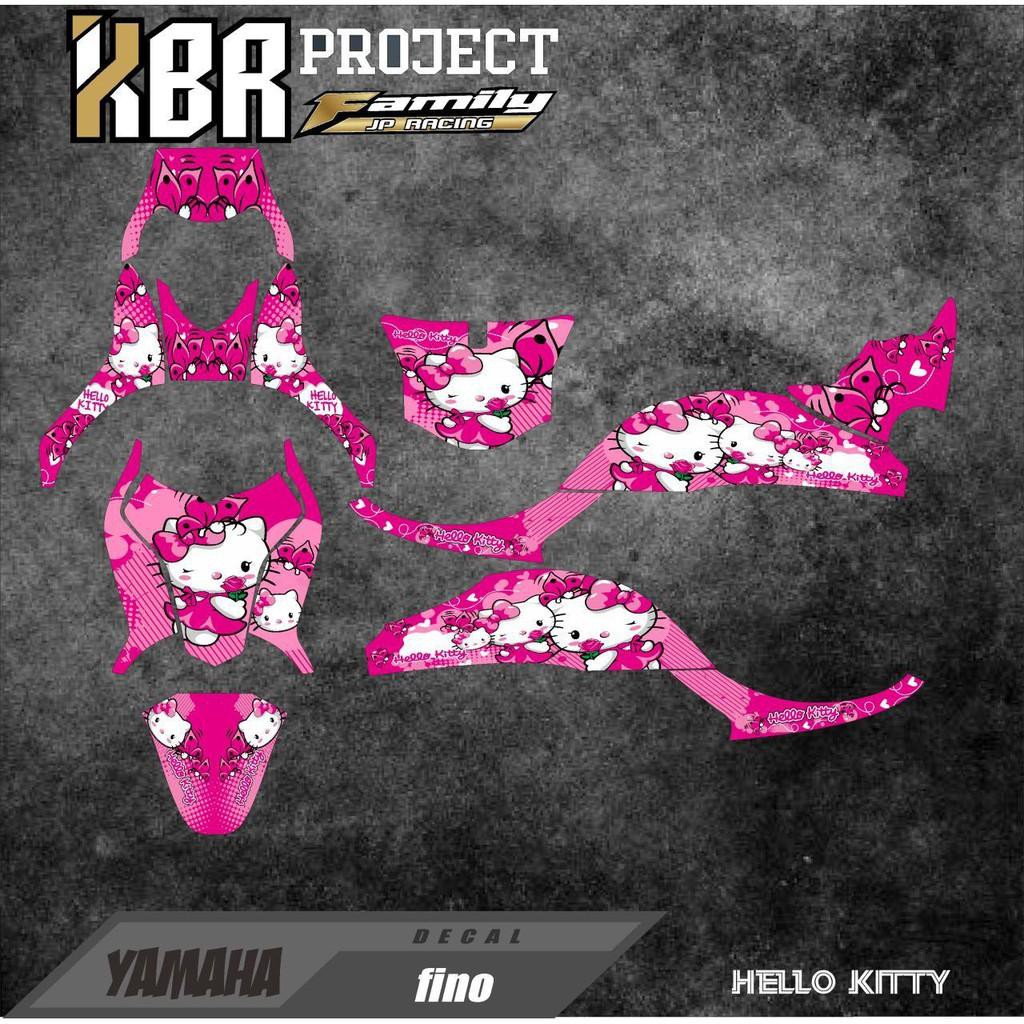 DECAL STICKER FINO FULL BODY MOTOR YAMAHA FINO MOTIF HELLO KITTY FULL BLOCK