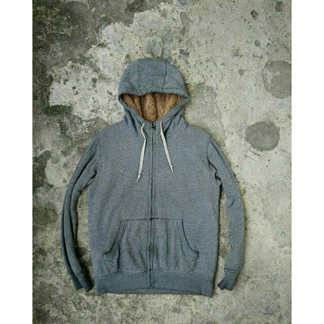 Uniqlo pile line zip hoodie