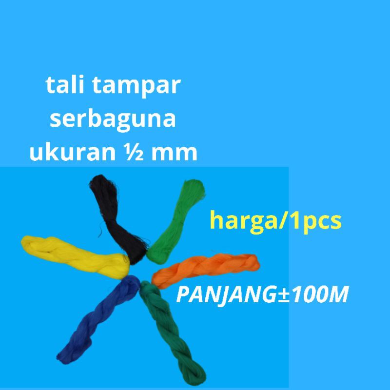 TALI TAMPAR SENAR PE D6/ ½ MM UNTUK TALI PENGIKAT JARING IKAN JARING BURUNG