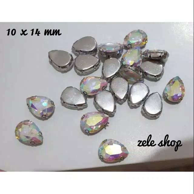 Diamond cangkang kaca crystal teardrop