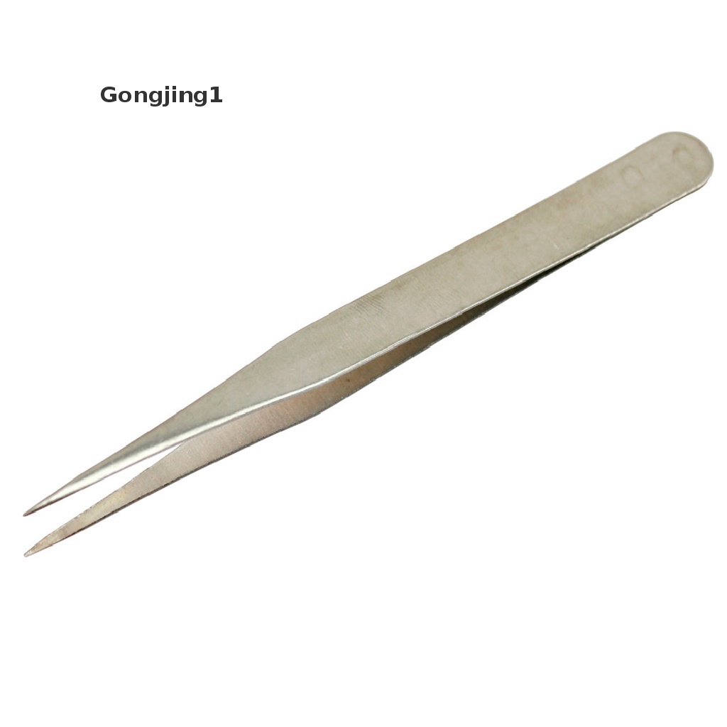 Gongjing1 3pcs / Set Pinset Presisi Bahan Stainless Steel Untuk Reparasi Elektronik