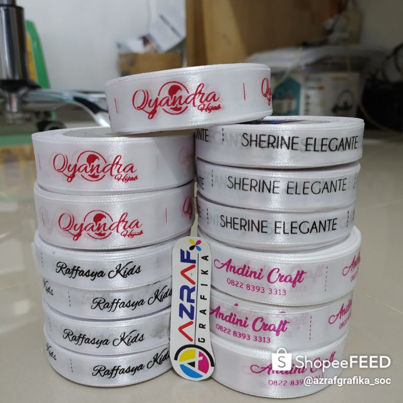 

Pesanan khusus 5.000 label satin / label hijab / label baju / label kaos