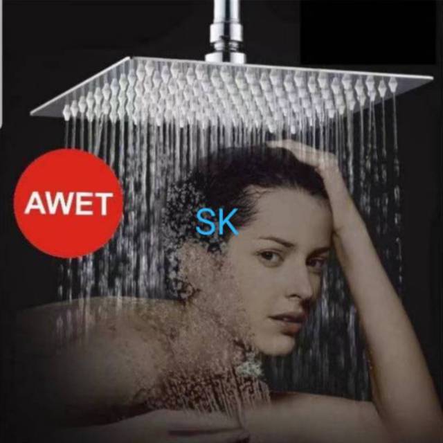 Wall Shower Tembok stainles 10 inch - Shower Tanam Kamar Mandi Minimalis