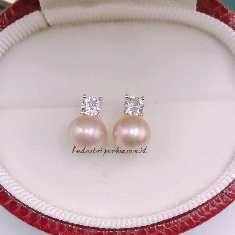 ANTING STUD MUTIARA LOMBOK || ANTING RHODIUM || ANTING MUTIARA TAWAR || PERHIASAN MURAH || FASHION W