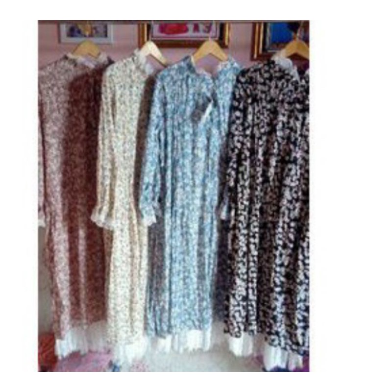 GAMIS PLISKET LFY IMPORT BKK ORI / DRESS PLISKET LFY LD 120 BUSUI / GAMIS PLISKET RENDA PREMIUM