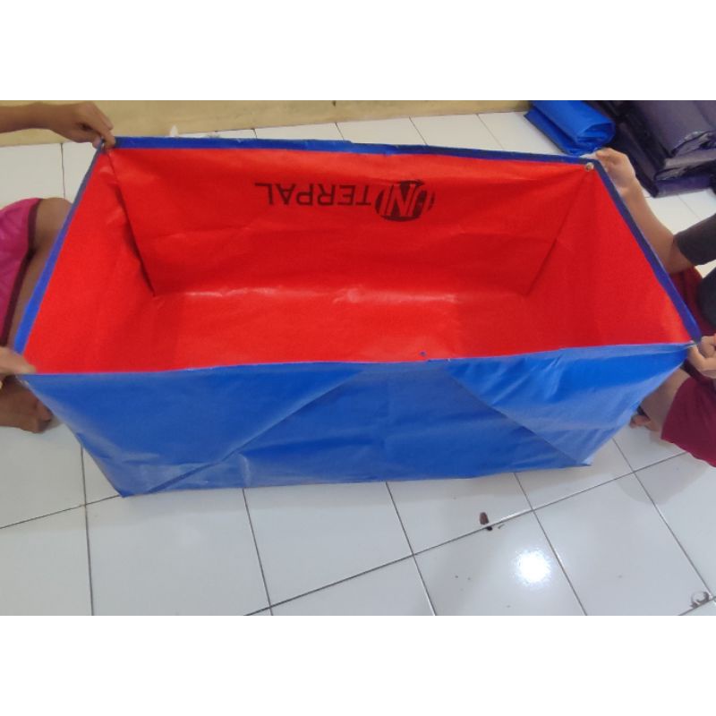 kolam terpal ikan lele a3 100x50x50cm tinggi