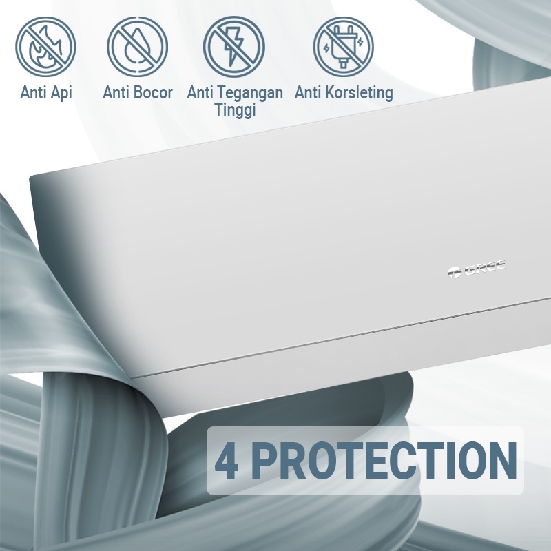 AC GREE 1/2PK Standard - AC 1/2 PK Standard MOO5S Series - with Fitur smart cleaner GWC-05MOO5S Warna Putih (Unit Indoor &amp; Outdoor)