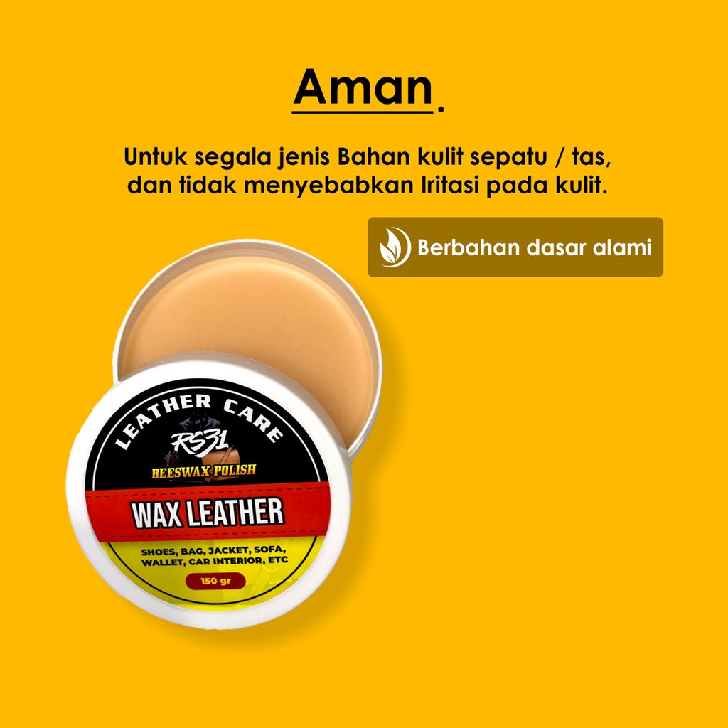 RS31 Leather Care Wax Leather 150gr -  Pembersih Bahan Kulit dan Sintetis/Semir Jaket Kulit dan Tas.