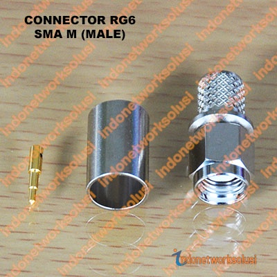 KONEKTOR CONNECTOR RG6 SMA M (MALE)