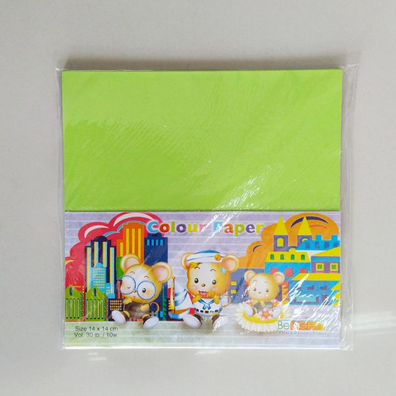 

origami / kertas lipat 14x14cm satu sisi belight