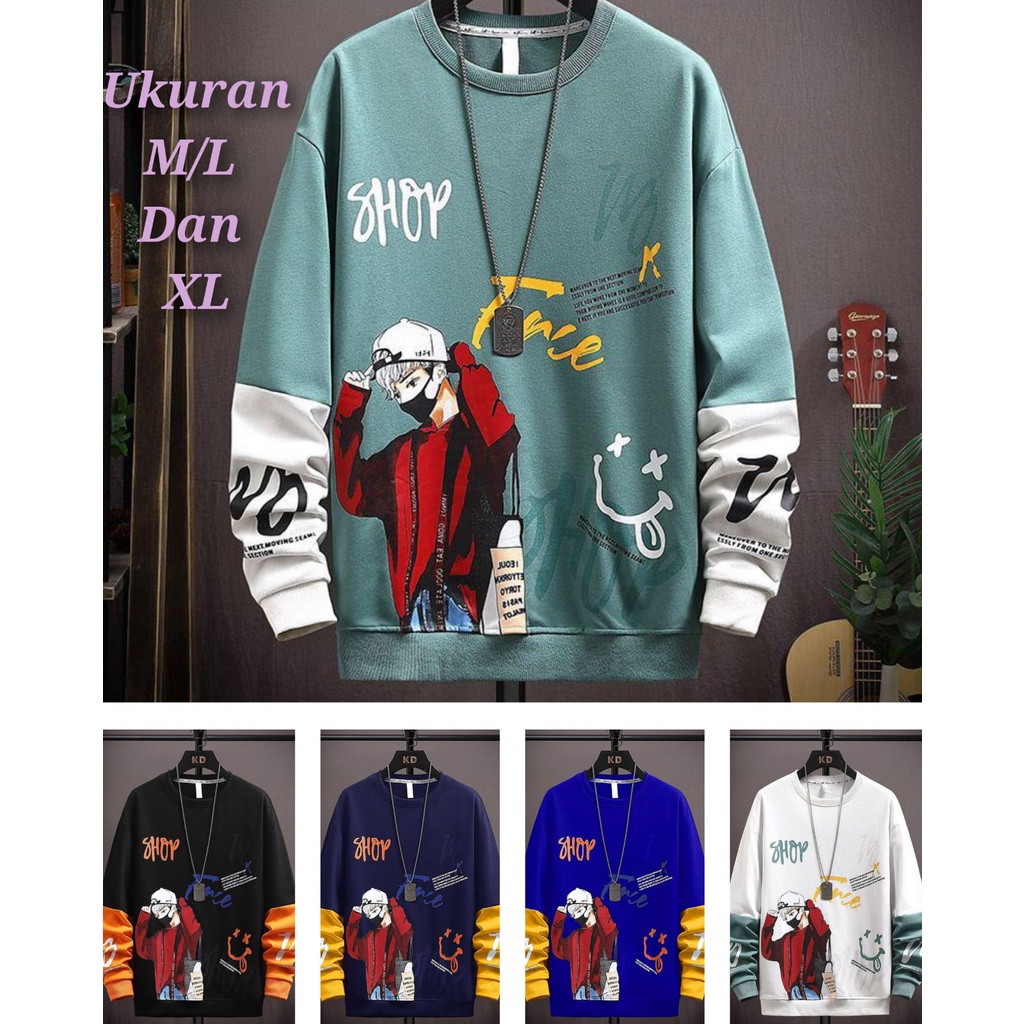 MUKZHOP / BAJU SWEATER PHOS / lengan panjang / baju distro / terlaris / terbaru