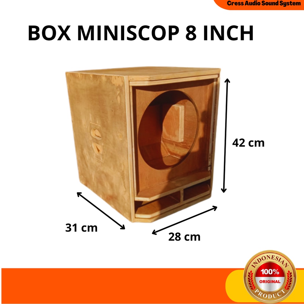 Box Sound System Speaker Subwofer Miniscop 8 Inch Papan Triplek