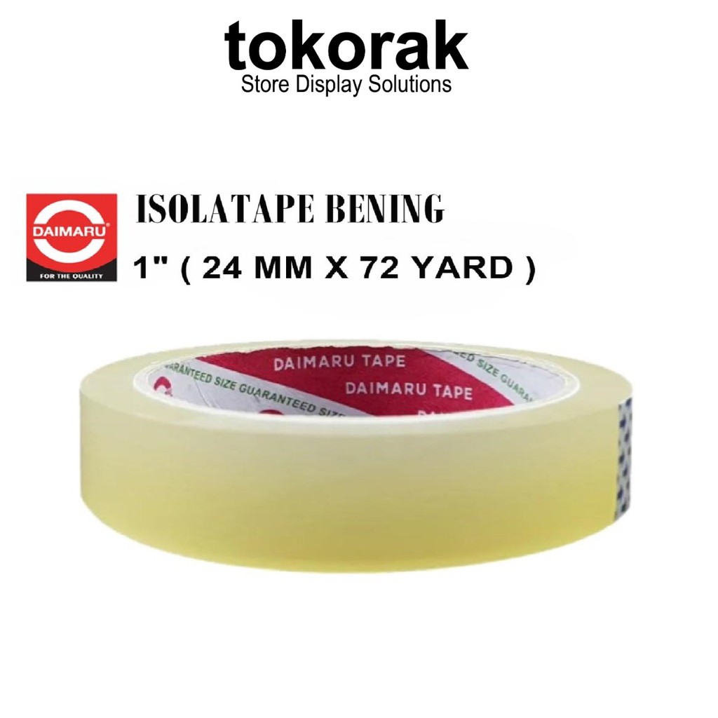 ISOLASI TAPE BENING DAIMARU 1 INCH 24 MM X 72 YARD - SELOTIP - SOLATIP