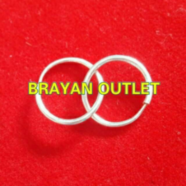 Anting Tindik Bayi Perak Bulat