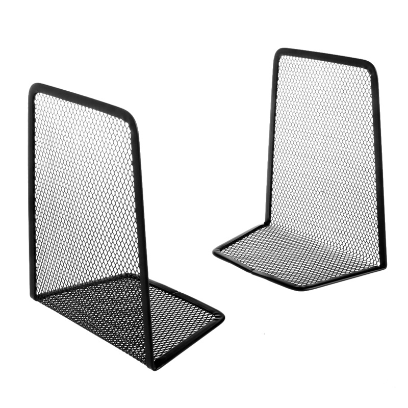 Mary 2pcs Stand Buku Bahan Metal Mesh Desktop Untuk Organizer File Rumah Kantor Untuk Pelajar