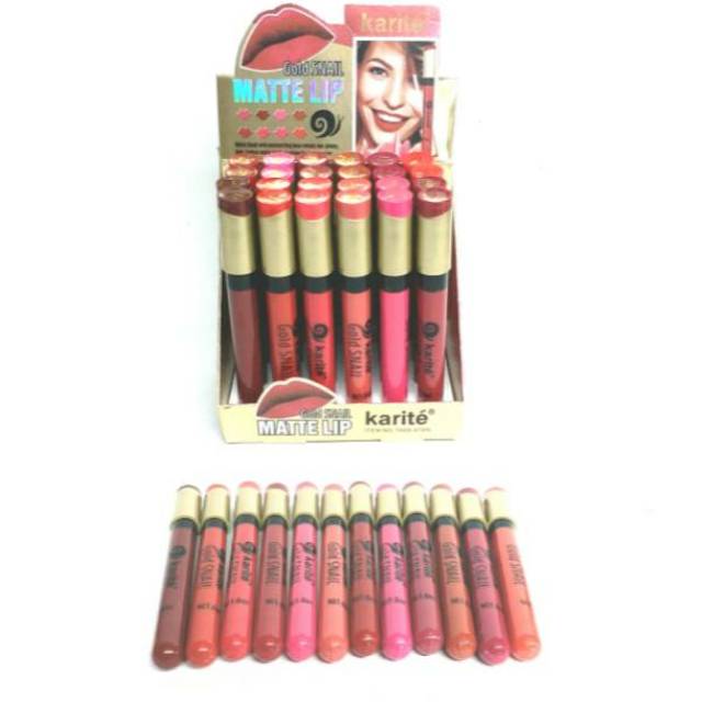 LIP GLOS KARITE GOLD SNAIL MATTE LIP / 12.PCS