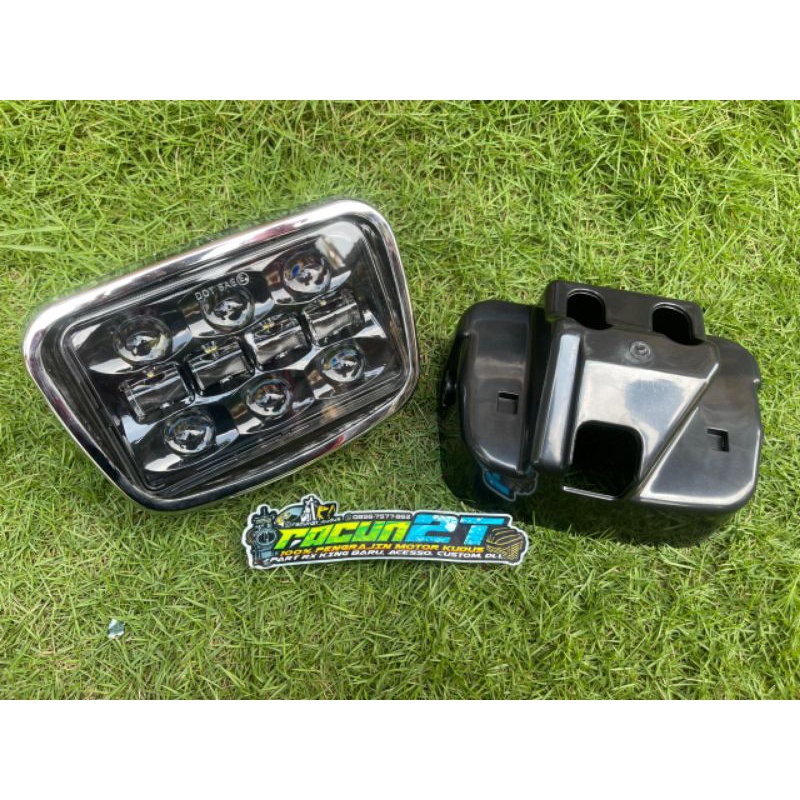 LAMPU REFLEKTOR DEPAN RX KING NEW OVAL 2004 DAYMAKER 10 TITIK LED